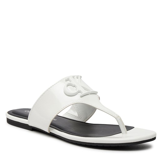 Japonki Calvin Klein Jeans Flat Sandal Slide Toepost Mg Met YW0YW01342 Bright 39 eobuwie.pl