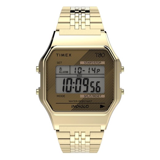 Zegarek Timex T80 TW2R79200 Złoty ze sklepu eobuwie.pl w kategorii Zegarki - zdjęcie 170910627