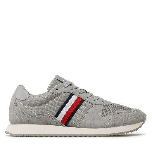Sneakersy Tommy Hilfiger Runner Evo Mix FM0FM04699 Antique Silver PRT Tommy Hilfiger 40 eobuwie.pl