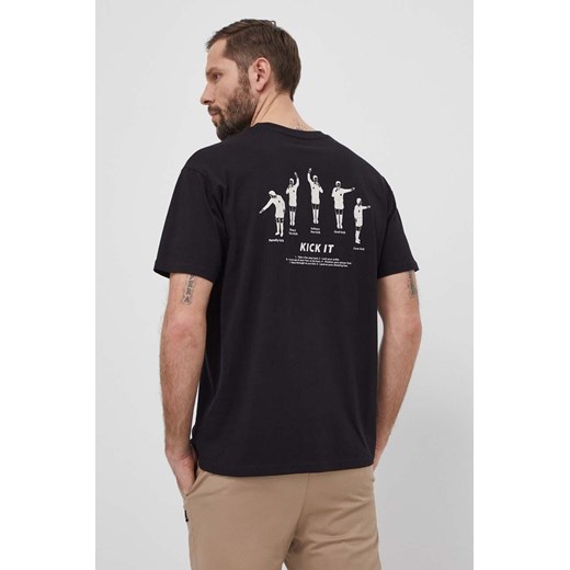 Hummel t-shirt bawełniany męski kolor czarny z nadrukiem ze sklepu ANSWEAR.com w kategorii T-shirty męskie - zdjęcie 170912107