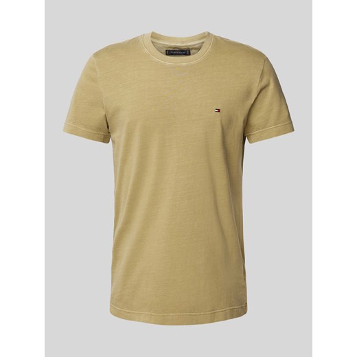 T-shirt o kroju slim fit z wyhaftowanym logo model ‘GARMENT’ ze sklepu Peek&Cloppenburg  w kategorii T-shirty męskie - zdjęcie 170913589
