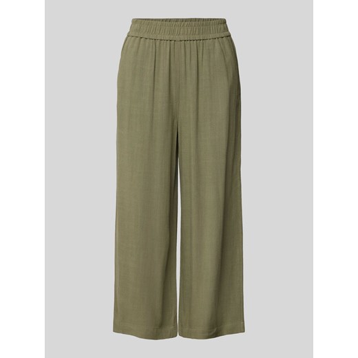 Spodnie materiałowe z szeroką,skróconą nogawką model ‘VINSTY’ ze sklepu Peek&Cloppenburg  w kategorii Spodnie damskie - zdjęcie 170913649