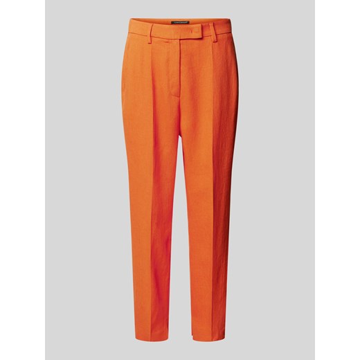 Spodnie z mieszanki lnu i wiskozy z wpuszczanymi kieszeniami ze sklepu Peek&Cloppenburg  w kategorii Spodnie damskie - zdjęcie 170913849