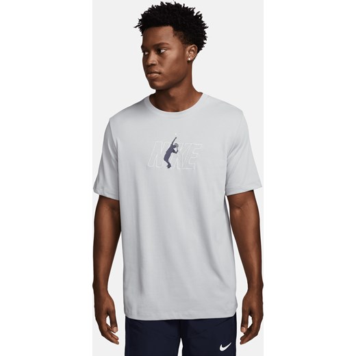 Męski T-shirt do tenisa Dri-FIT NikeCourt - Szary Nike XXL Nike poland