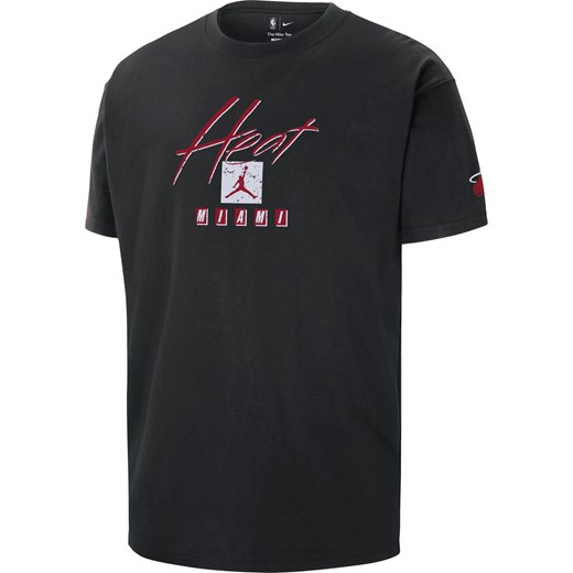 T-shirt męski Jordan NBA Max90 Miami Heat Courtside Statement Edition - Czerń ze sklepu Nike poland w kategorii T-shirty męskie - zdjęcie 170914048