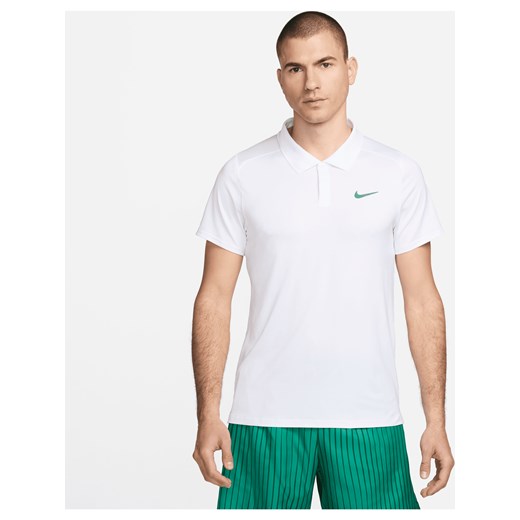 Męska koszulka polo do tenisa Dri-FIT NikeCourt Advantage - Biel ze sklepu Nike poland w kategorii T-shirty męskie - zdjęcie 170914059