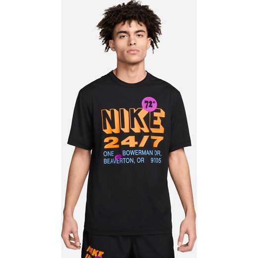 Męska koszulka z krótkim rękawem do fitnessu Dri-FIT UV Nike Hyverse - Czerń ze sklepu Nike poland w kategorii T-shirty męskie - zdjęcie 170914066