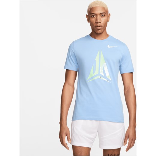 Męski T-shirt do koszykówki Dri-FIT Ja - Niebieski ze sklepu Nike poland w kategorii T-shirty męskie - zdjęcie 170914135