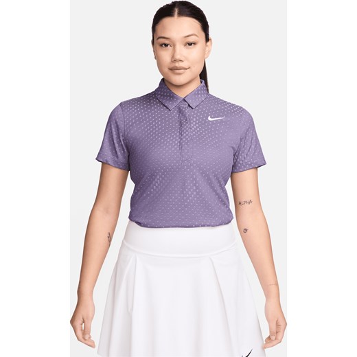 Damska koszulka polo z krótkim rękawem do golfa Dri-FIT ADV Nike Tour - Fiolet ze sklepu Nike poland w kategorii Bluzki damskie - zdjęcie 170914218