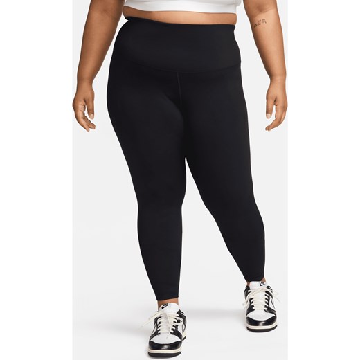Damskie legginsy o pełnej długości z wysokim stanem Nike One (duże rozmiary) - Czerń ze sklepu Nike poland w kategorii Spodnie damskie - zdjęcie 170914317
