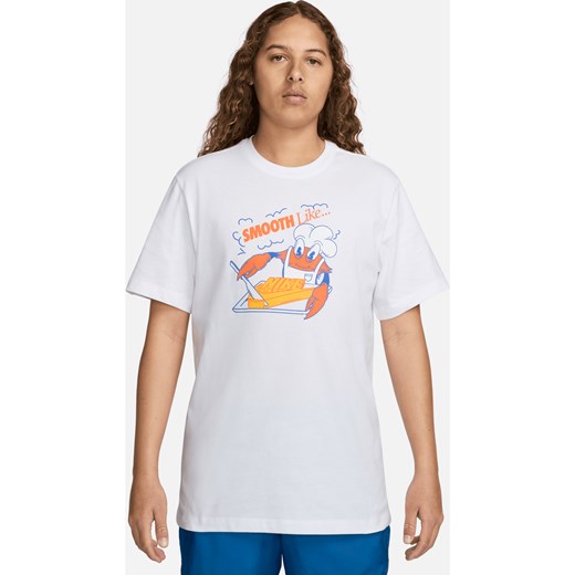 T-shirt męski biały Nike z krótkimi rękawami bawełniany wiosenny 