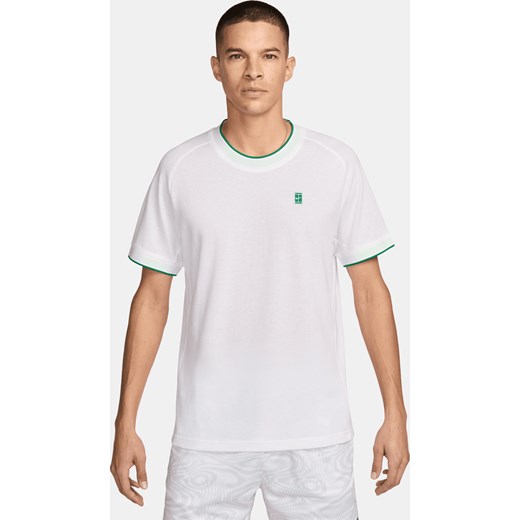 Męska koszulka z krótkim rękawem do tenisa NikeCourt Heritage - Biel ze sklepu Nike poland w kategorii T-shirty męskie - zdjęcie 170914337