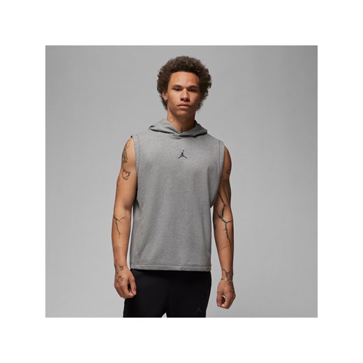 Męska dzianinowa bluza z kapturem bez rękawów Jordan Dri-FIT Sport - Szary ze sklepu Nike poland w kategorii Bluzy męskie - zdjęcie 170914339