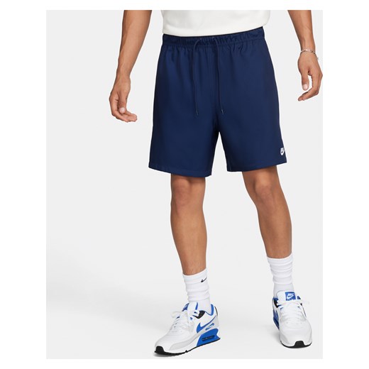 Męskie swobodne spodenki z tkaniny Nike Club - Niebieski ze sklepu Nike poland w kategorii Spodenki męskie - zdjęcie 170914408