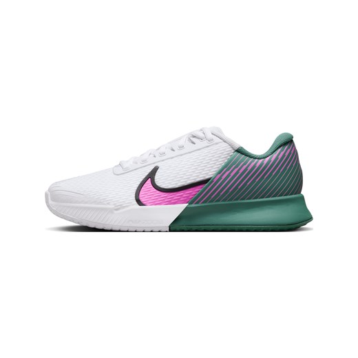 Buty sportowe damskie Nike dla tenisistów zoom wielokolorowe płaskie sznurowane 
