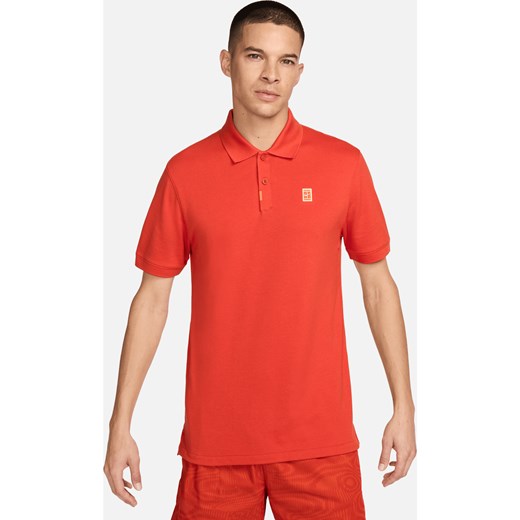 Męska dopasowana koszulka polo The Nike Polo - Pomarańczowy ze sklepu Nike poland w kategorii T-shirty męskie - zdjęcie 170914426