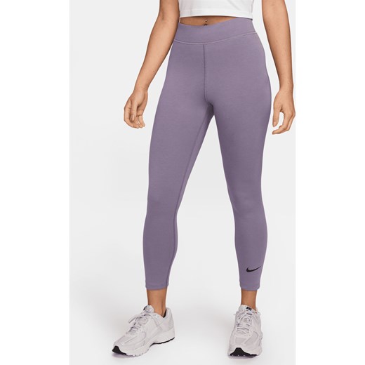 Damskie legginsy 7/8 z wysokim stanem Nike Sportswear Classic - Fiolet ze sklepu Nike poland w kategorii Spodnie damskie - zdjęcie 170914635