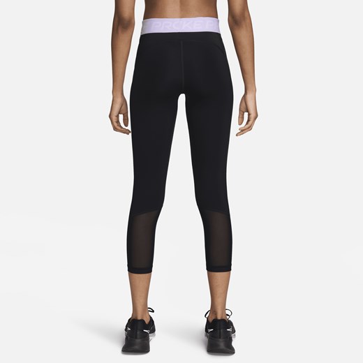Damskie legginsy ze średnim stanem o skróconym kroju ze wstawkami z siateczki Nike L (EU 44-46) Nike poland