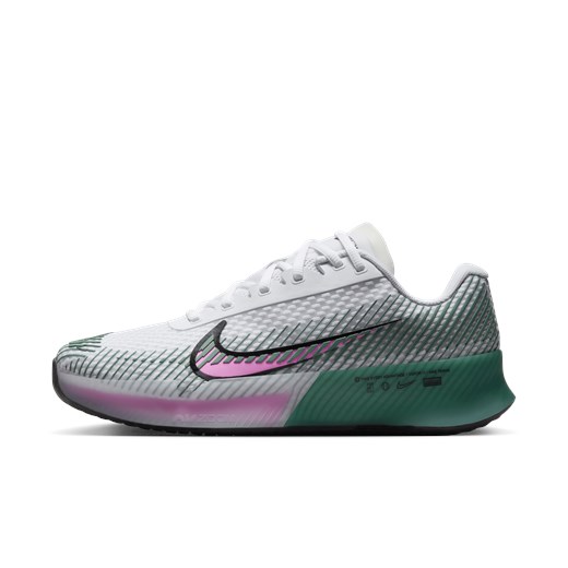 Buty sportowe damskie Nike do tenisa zoom płaskie wielokolorowe sznurowane 