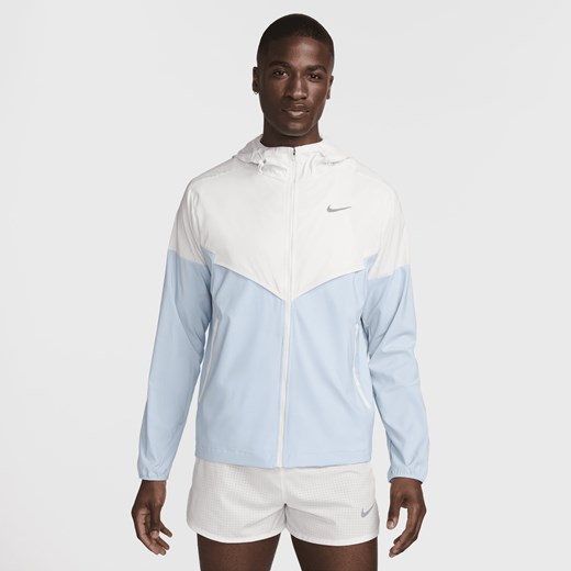 Nike kurtka męska z tkaniny biała sportowa na wiosnę 