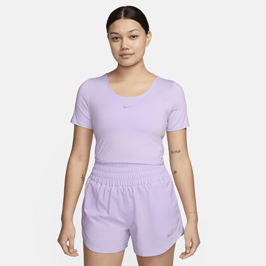 Bluzka damska Nike z okrągłym dekoltem z krótkimi rękawami 