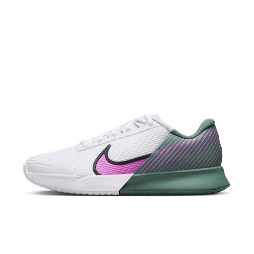 Nike buty sportowe damskie do tenisa zoom białe na płaskiej podeszwie 