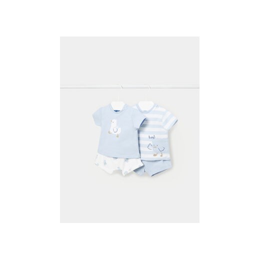 Mayoral Komplet 2 t-shirtów i spodenek 1628 Niebieski Regular Fit ze sklepu MODIVO w kategorii Komplety niemowlęce - zdjęcie 170918148