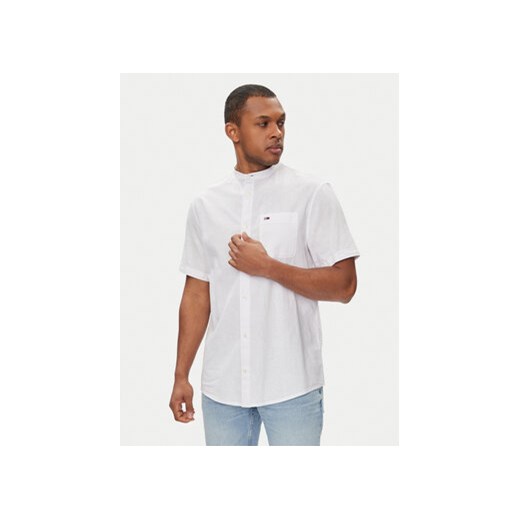 Tommy Jeans Koszula Mao DM0DM18965 Biały Regular Fit ze sklepu MODIVO w kategorii Koszule męskie - zdjęcie 170918247