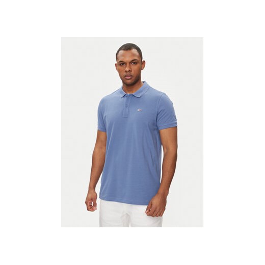 Tommy Jeans Polo DM0DM18312 Niebieski Slim Fit ze sklepu MODIVO w kategorii T-shirty męskie - zdjęcie 170918296