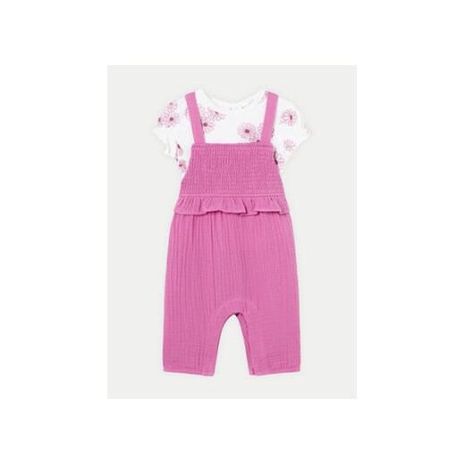 Mayoral Komplet t-shirt i ogrodniczki 1608 Różowy Regular Fit ze sklepu MODIVO w kategorii Komplety niemowlęce - zdjęcie 170918355