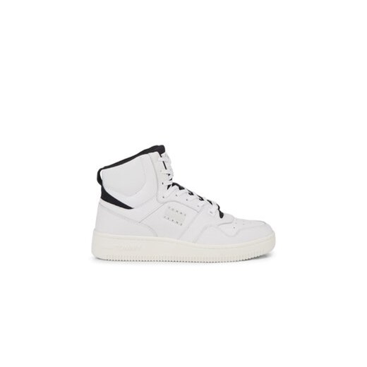 Tommy Jeans Sneakersy Basket Mid EM0EM01258 Biały ze sklepu MODIVO w kategorii Buty sportowe męskie - zdjęcie 170918377