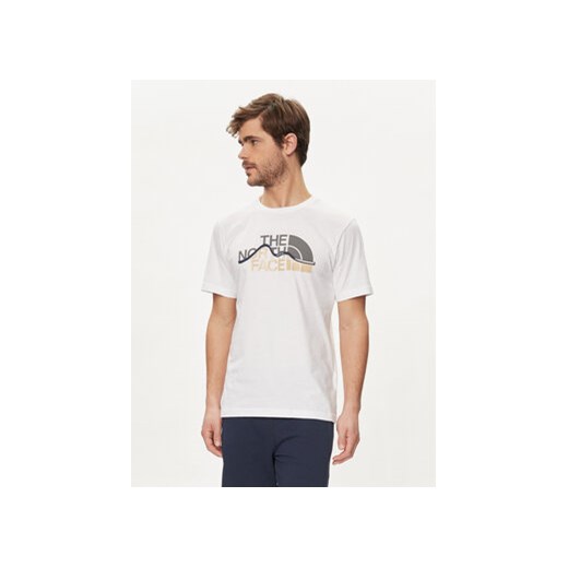 The North Face T-Shirt Mountain Line NF0A87NT Biały Regular Fit ze sklepu MODIVO w kategorii T-shirty męskie - zdjęcie 170918469