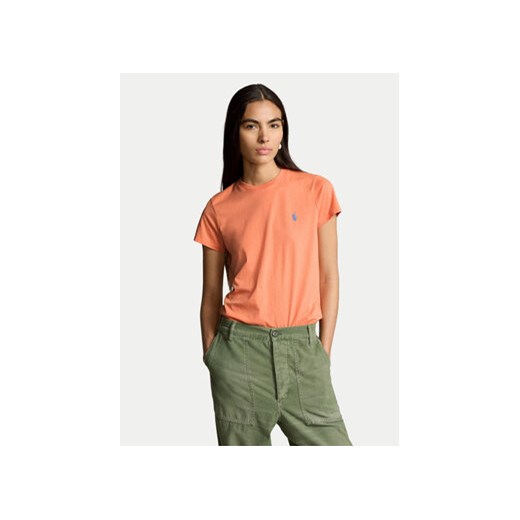 Polo Ralph Lauren T-Shirt 211898698024 Pomarańczowy Regular Fit ze sklepu MODIVO w kategorii Bluzki damskie - zdjęcie 170918488