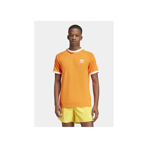 adidas T-Shirt adicolor Classics 3-Stripes IM9382 Pomarańczowy Slim Fit ze sklepu MODIVO w kategorii T-shirty męskie - zdjęcie 170918529