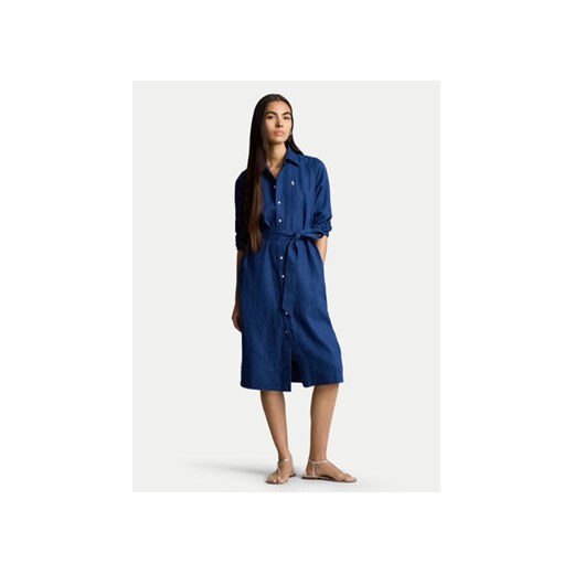Polo Ralph Lauren Sukienka koszulowa 211943992003 Granatowy Regular Fit ze sklepu MODIVO w kategorii Sukienki - zdjęcie 170918697
