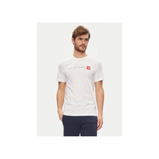 The North Face T-Shirt Never Stop NF0A87NS Biały Regular Fit ze sklepu MODIVO w kategorii T-shirty męskie - zdjęcie 170918716