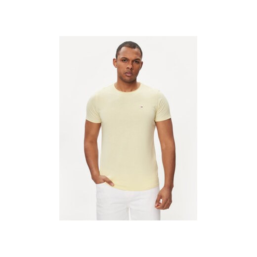 Tommy Jeans T-Shirt Jaspe DM0DM09586 Żółty Slim Fit ze sklepu MODIVO w kategorii T-shirty męskie - zdjęcie 170918769