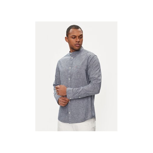 Tommy Jeans Koszula Mao DM0DM18964 Niebieski Regular Fit ze sklepu MODIVO w kategorii Koszule męskie - zdjęcie 170919006