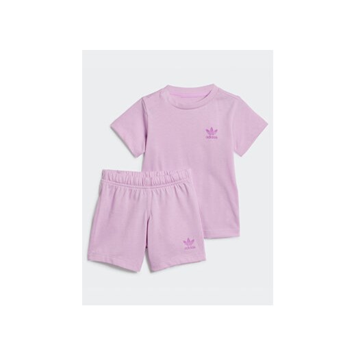 adidas Komplet t-shirt i spodenki IN8501 Różowy Regular Fit ze sklepu MODIVO w kategorii Komplety niemowlęce - zdjęcie 170919209