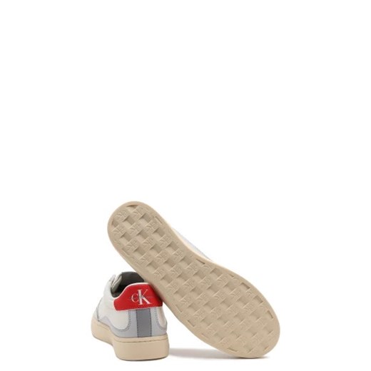 Buty sportowe męskie Calvin Klein beżowe wiązane z tkaniny
