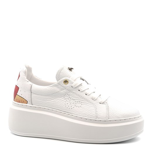 Białe sznurowane sneakersy 237T ze sklepu NESCIOR w kategorii Buty sportowe damskie - zdjęcie 170920649