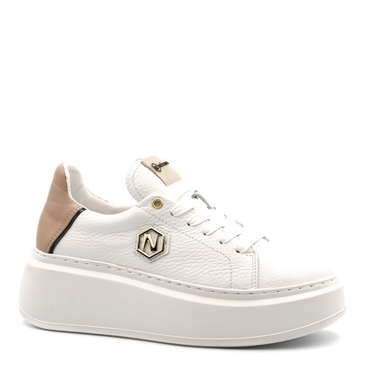 Białe sznurowane sneakersy 237H ze sklepu NESCIOR w kategorii Buty sportowe damskie - zdjęcie 170920655