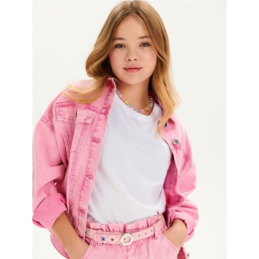 Sinsay - Kurtka jeansowa - różowy ze sklepu Sinsay w kategorii Kurtki dziewczęce - zdjęcie 170922915