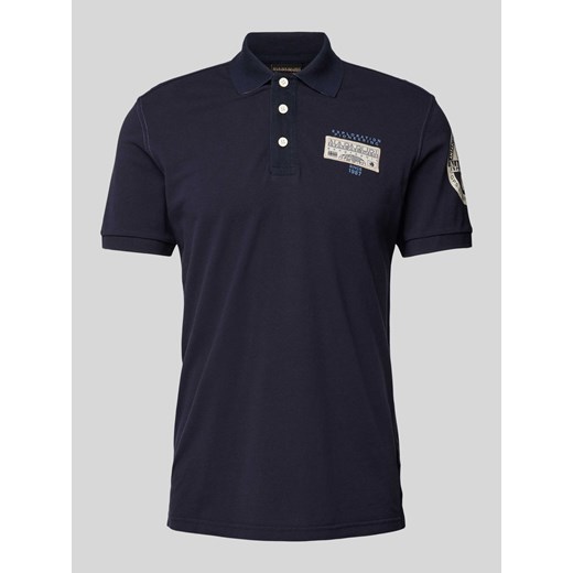 Koszulka polo o kroju slim fit z naszywką z logo model ‘E-AMUNDSEN’ ze sklepu Peek&Cloppenburg  w kategorii T-shirty męskie - zdjęcie 170927197