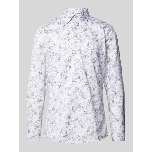 Koszula biznesowa o kroju slim fit ze wzorem na całej powierzchni ze sklepu Peek&Cloppenburg  w kategorii Koszule męskie - zdjęcie 170927639