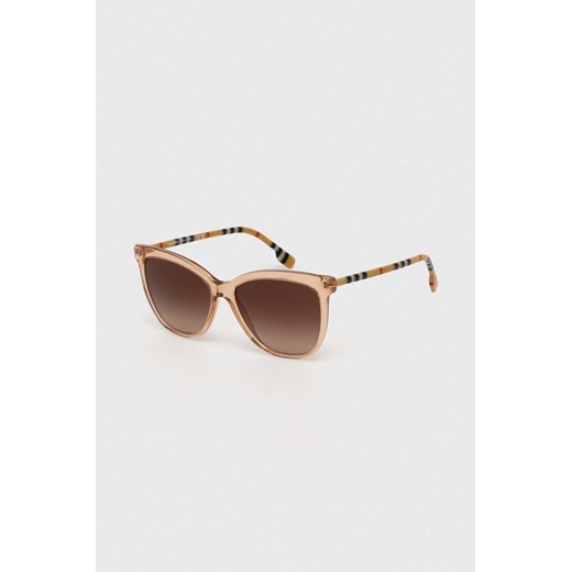 Burberry okulary przeciwsłoneczne CLARE damskie kolor beżowy 0BE4308 ze sklepu PRM w kategorii Okulary przeciwsłoneczne damskie - zdjęcie 170927787