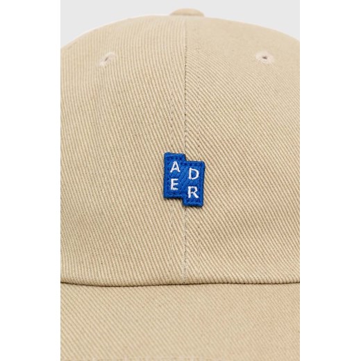 Ader Error czapka z daszkiem bawełniana TRS Tag Cap kolor beżowy z aplikacją Ader Error M PRM