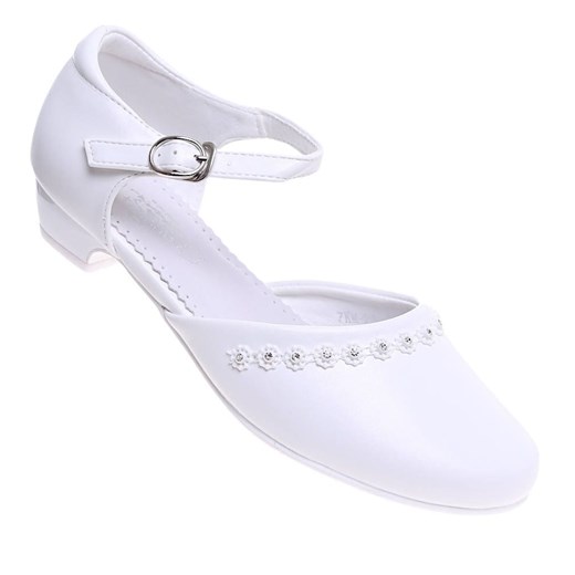 Białe komunijne buty dziewczęce /G11-2 15971 T593/ ze sklepu Pantofelek24.pl w kategorii Półbuty dziecięce - zdjęcie 170928976