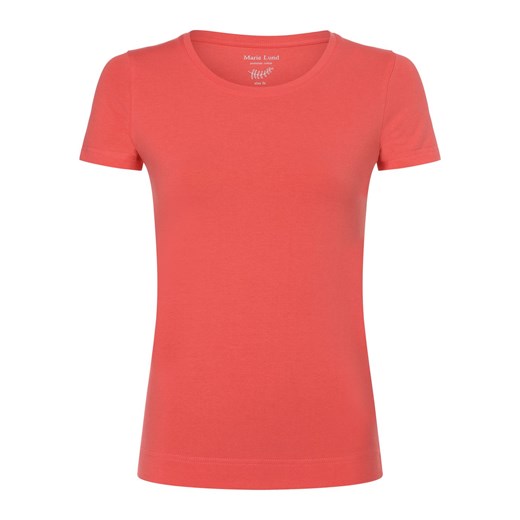 Marie Lund T-shirt damski Kobiety Dżersej koralowy jednolity ze sklepu vangraaf w kategorii Bluzki damskie - zdjęcie 170930428