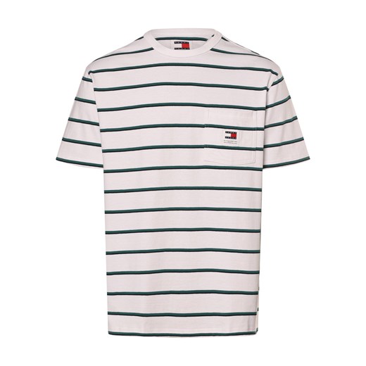 Tommy Jeans Koszulka męska Mężczyźni Bawełna biały w paski ze sklepu vangraaf w kategorii T-shirty męskie - zdjęcie 170930438